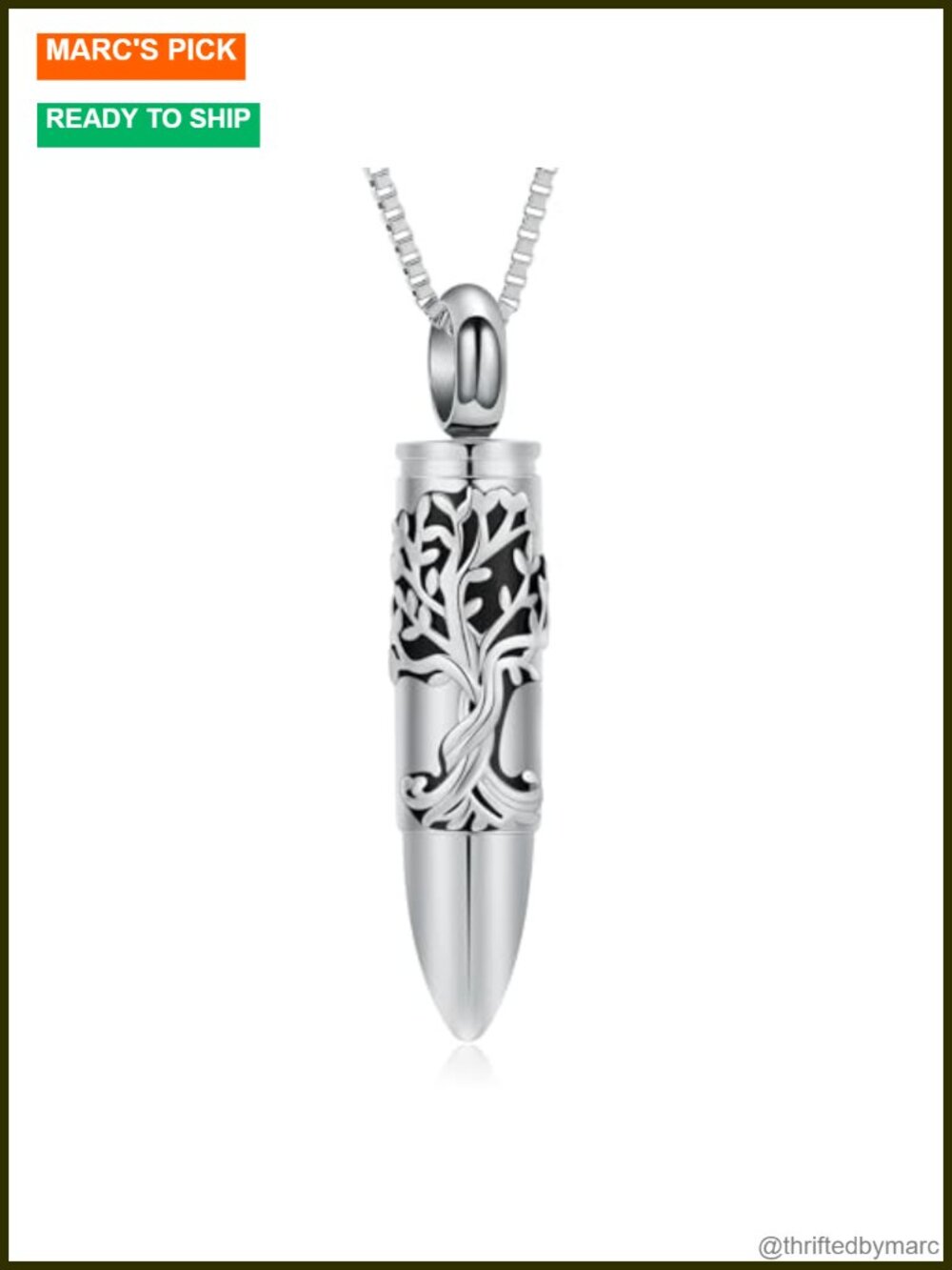 Stainless Steel Tree of Life Cremation Urn Necklace for Ashes Memorial Pendant